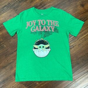 Star Wars Christmas Grogu Green Shirt Men’s Size Small